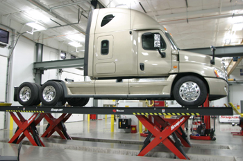 Diesel Rig on Lift
