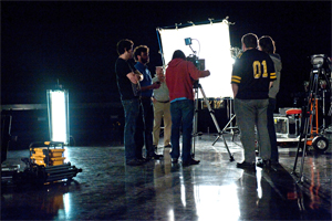 Students working in studio
