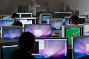 Students working in studio