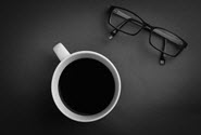coffee and reading glasses