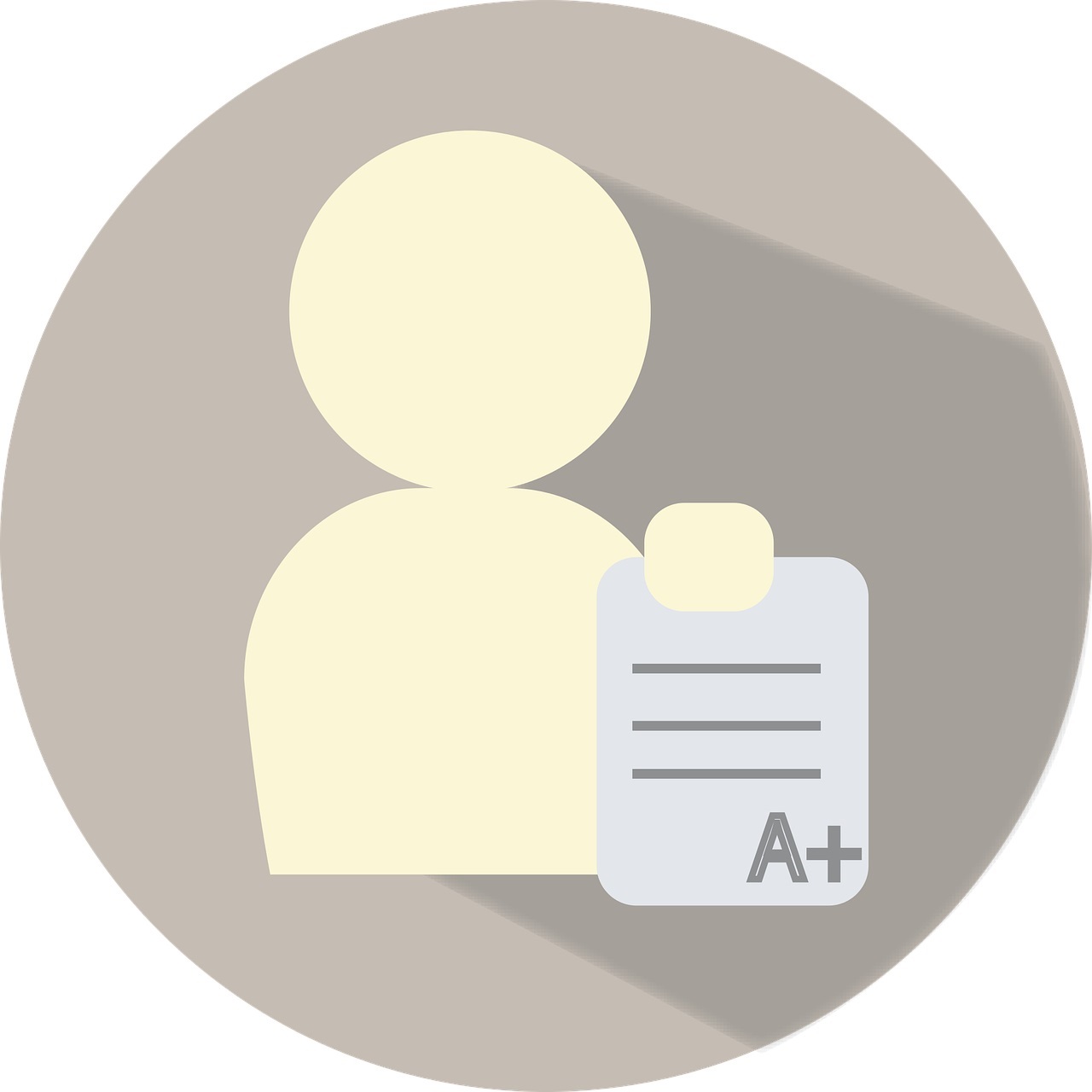 Icon with Graded Paper