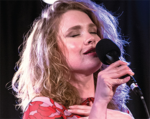 Jazz singer songwriter Polly GIbbons performs. 