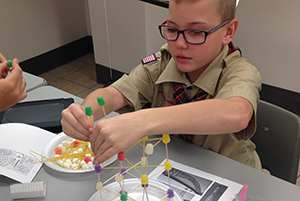 Scout learning in a badge class