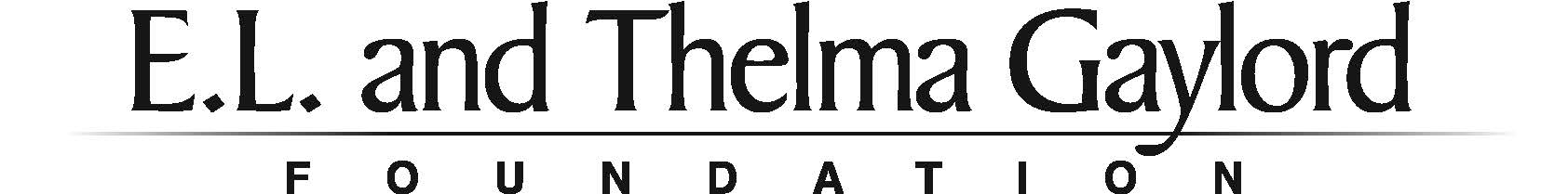 E.L. and Thelma Gaylord Foundation Logo