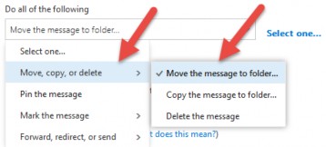 Move, copy delete, then Move the message to the folder