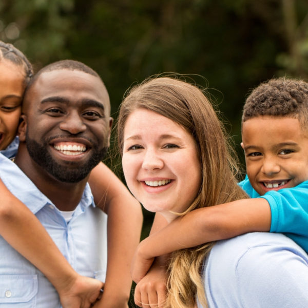 Family with two kids